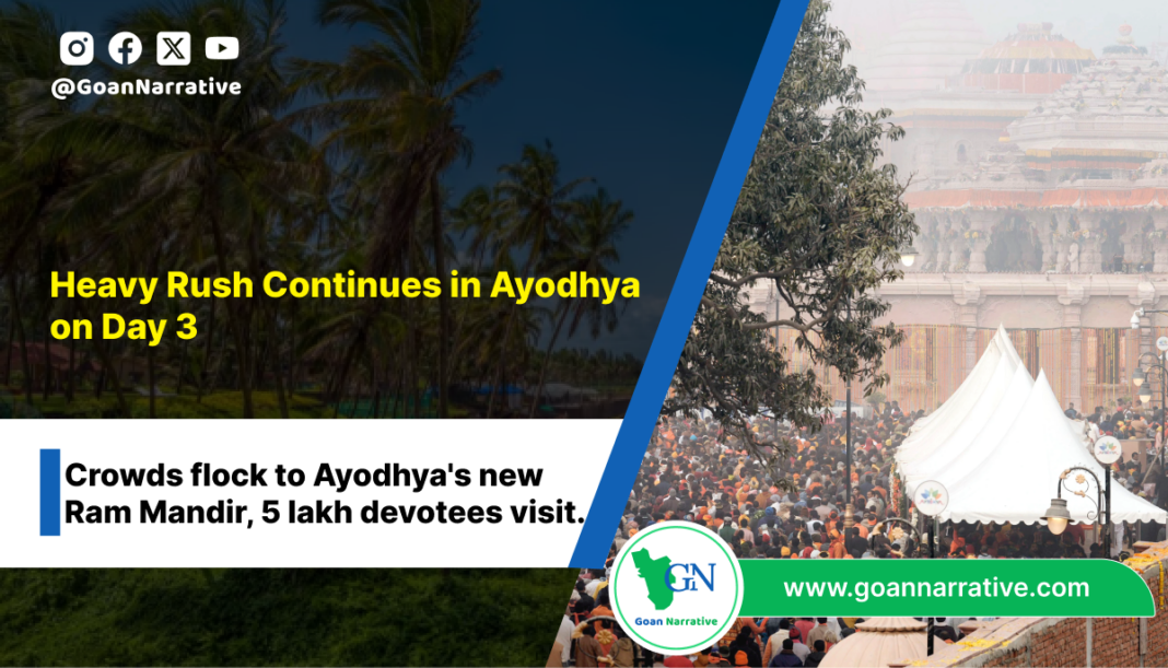 Heavy Rush Continues in Ayodhya on Day 3