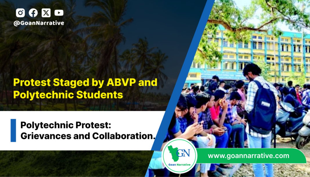 Protest Staged by ABVP and Polytechnic Students