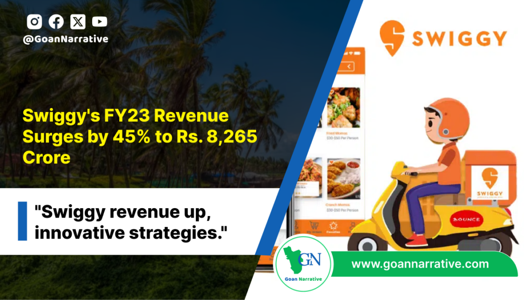 Swiggy's FY23 Revenue Surges by 45% to Rs. 8,265 Crore