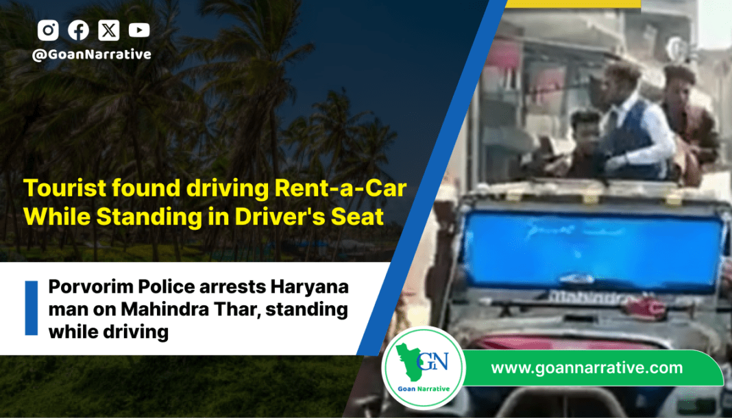 Tourist found driving Rent-a-Car While Standing in Driver's Seat