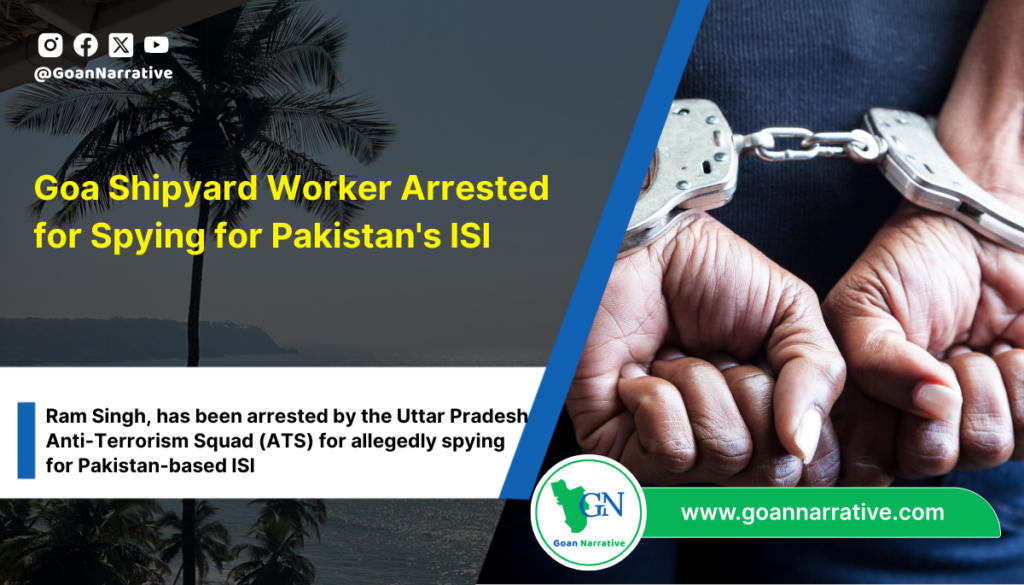 Goa Shipyard Worker Arrested for Spying for Pakistan's ISI