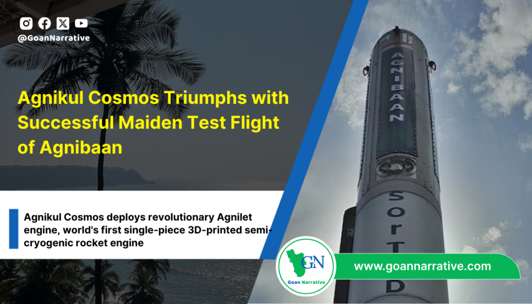 Agnikul Cosmos Triumphs with Successful Maiden Test Flight of Agniban