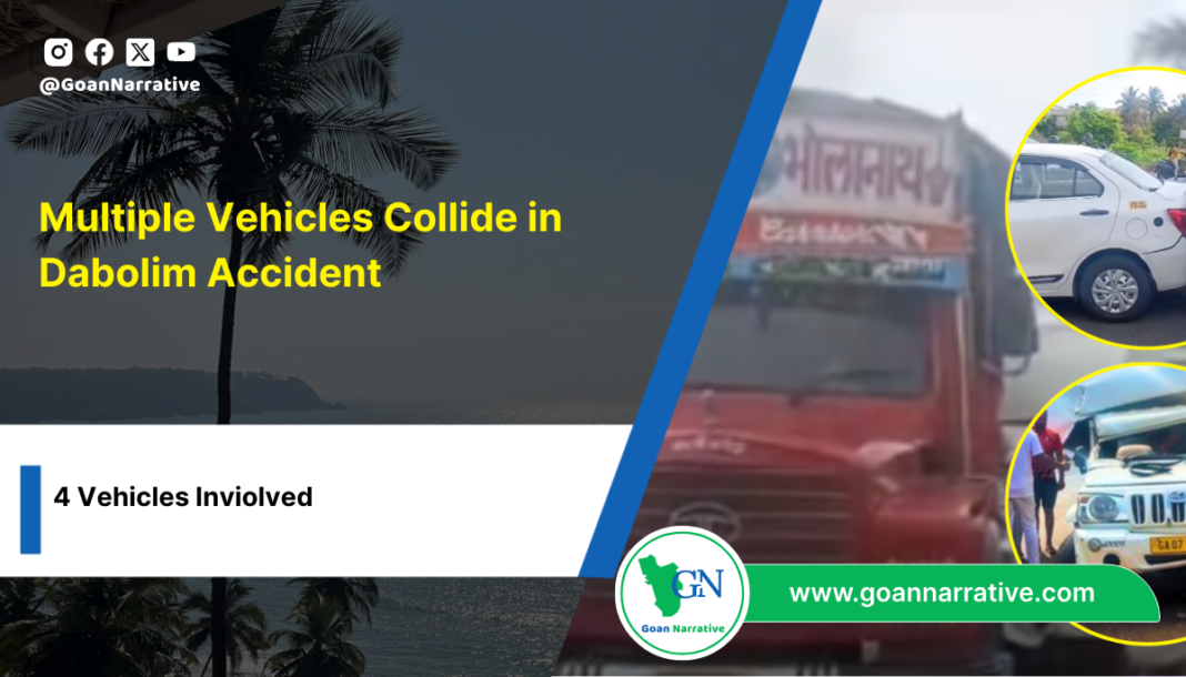4 Multiple Vehicles Collide in Dabolim Accident