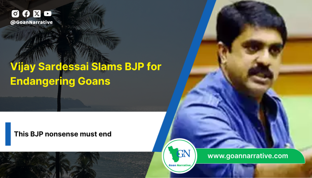 Vijay Sardessai Slams BJP for Endangering Goans' Lives in Smart City Debacle, Says “This BJP nonsense must end; and the people of Goa must seize their chance on May 7th