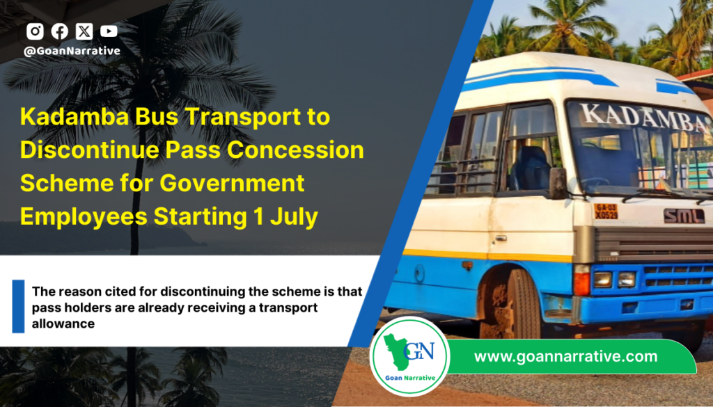 Kadamba Bus Transport to Discontinue Pass Concession Scheme for Government Employees Starting 1 July