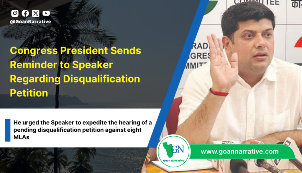 Congress President Sends Reminder to Speaker Regarding Disqualification Petition