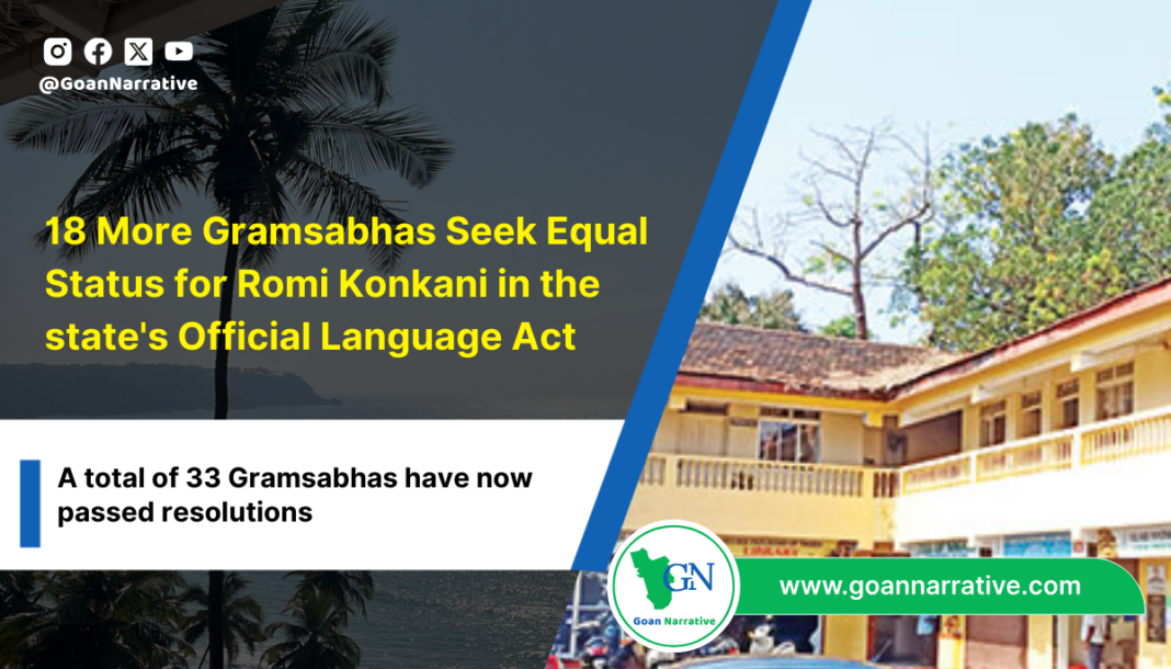 1 18 More Gramsabhas Seek Equal Status for Romi Konkani in the state's Official Language Act