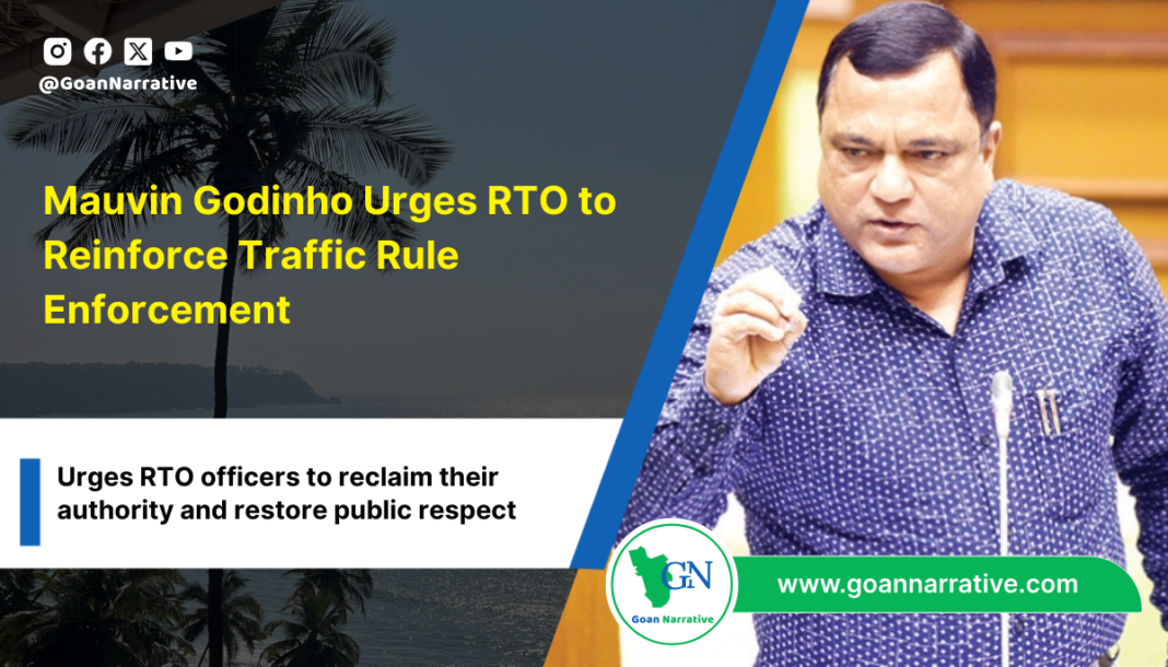 1 Mauvin Godinho Urges RTO to Reinforce Traffic Rule Enforcement