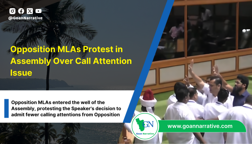 Opposition MLAs Protest in Assembly Over Call Attention Issue