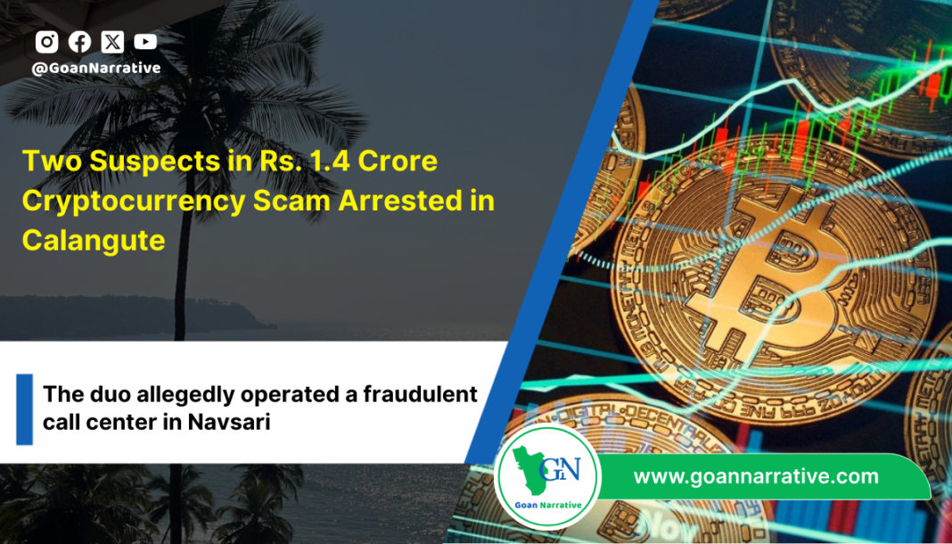 Two Suspects in Rs. 1.4 Crore Cryptocurrency Scam Arrested in Calangute