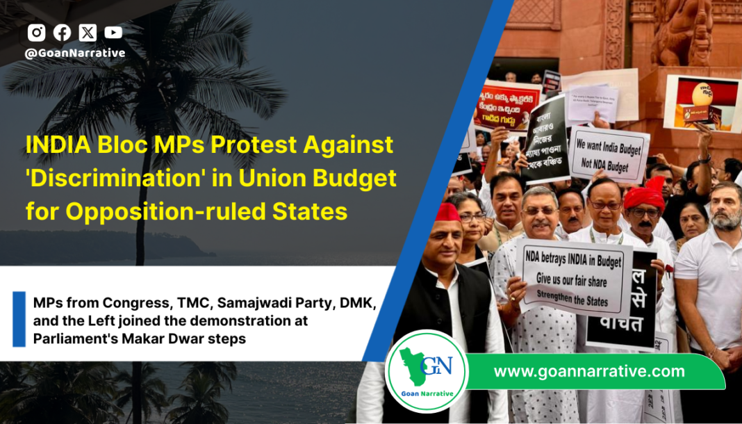 5 INDIA Bloc MPs Protest Against 'Discrimination' in Union Budget for Opposition-ruled States