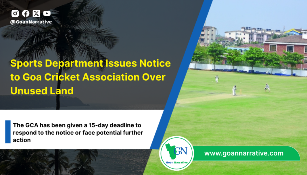2 Sports Department Issues Notice to Goa Cricket Association Over Unused Land