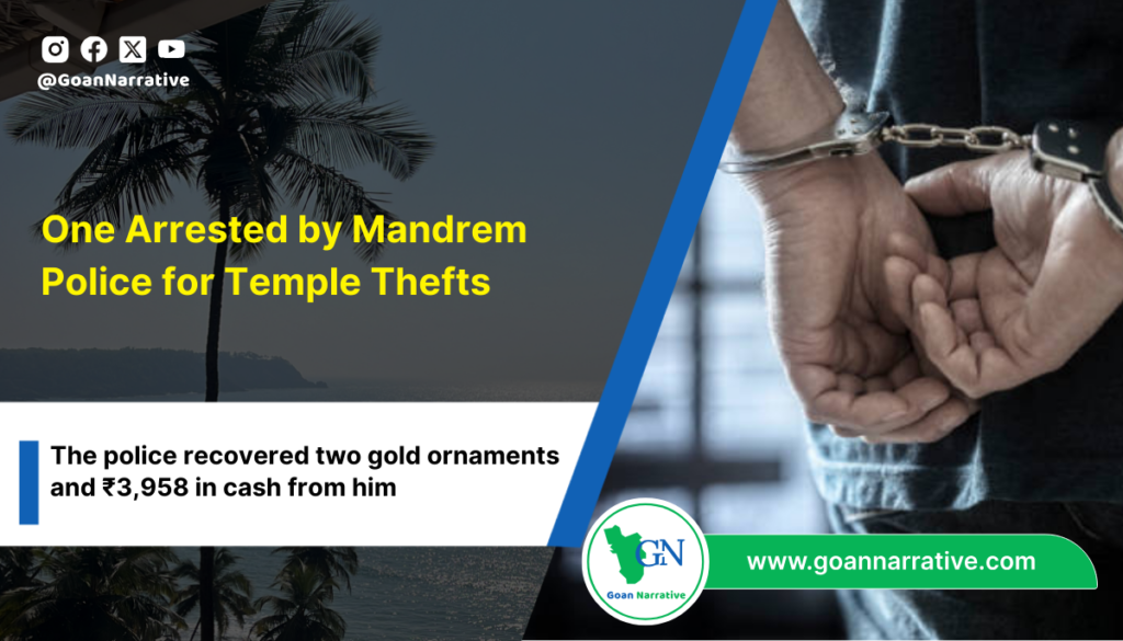 One Arrested by Mandrem Police for Temple Thefts