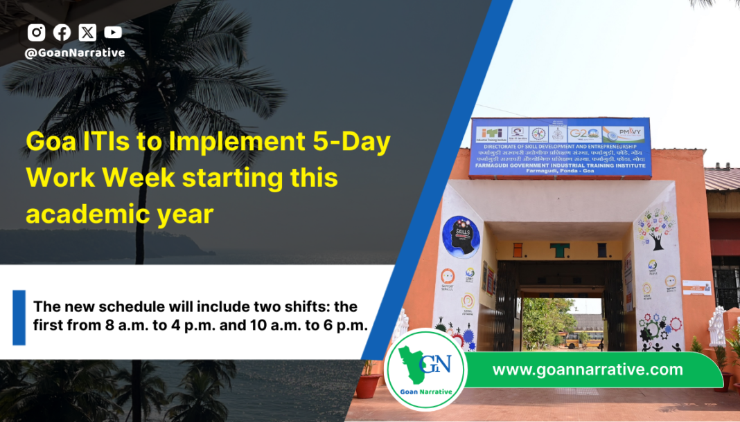 5 Goa ITIs to Implement 5-Day Work Week starting this academic year