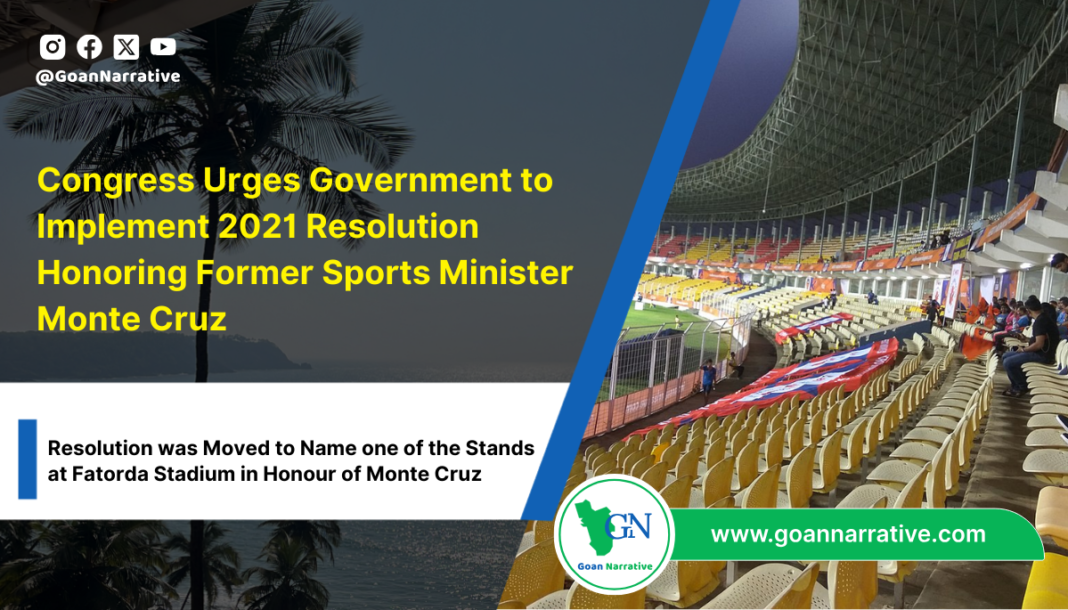 8 Congress Urges Government to Implement 2021 Resolution Honoring Former Sports Minister Francisco Monte Cruz