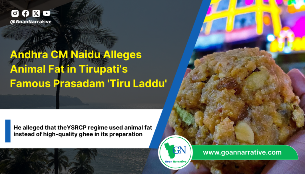 Chandrababu Naidu Alleges Animal Fat in Tirupati’s Famous Prasadam 'Tiru Laddu'