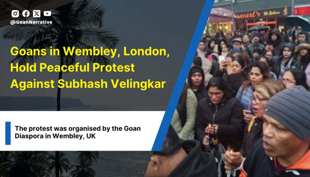 Goans in Wembley, London, Hold Peaceful Protest Against Subhash Velingkar