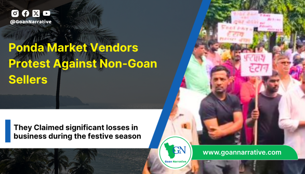 Ponda Market Vendors Protest Against Non-Goan Sellers