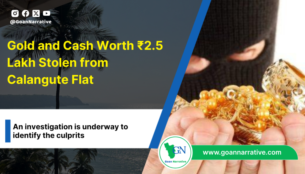 Thieves Strike Again: Gold and Cash Worth ₹2.5 Lakh Stolen from Calangute Flat