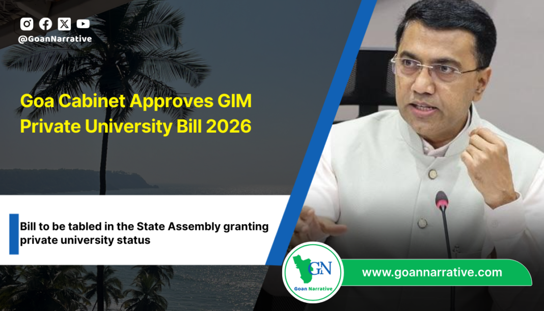 Goa Cabinet Approves GIM Private University Bill 2026