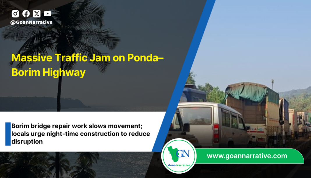 Massive Traffic Jam on Ponda–Borim Highway