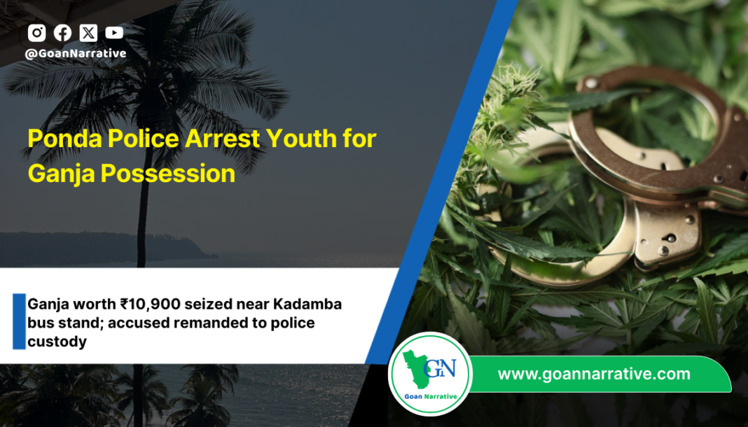 Ponda Police Arrest Youth for Ganja Possession