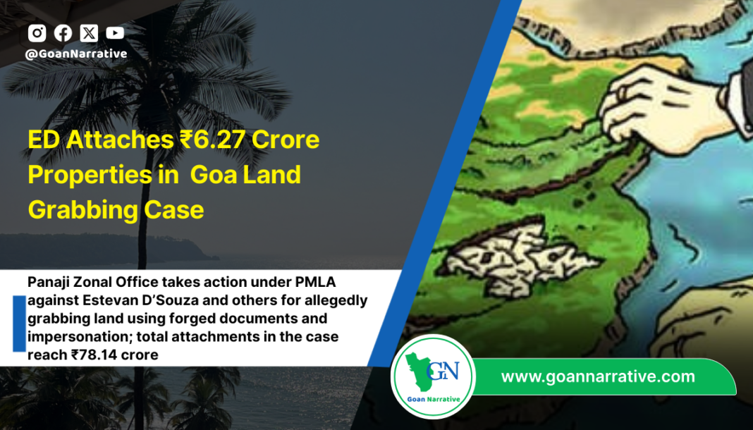 ED Attaches ₹6.27 Crore Properties in Goa Land Grabbing Case
