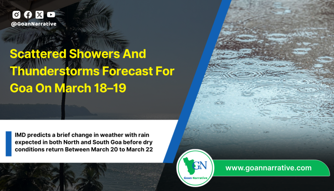 Scattered Showers And Thunderstorms Forecast For Goa On March 18–19