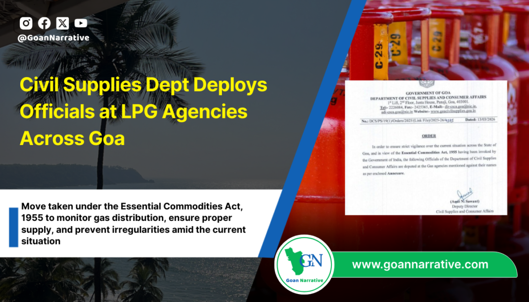 Civil Supplies Dept Deploys Officials at LPG Agencies Across Goa