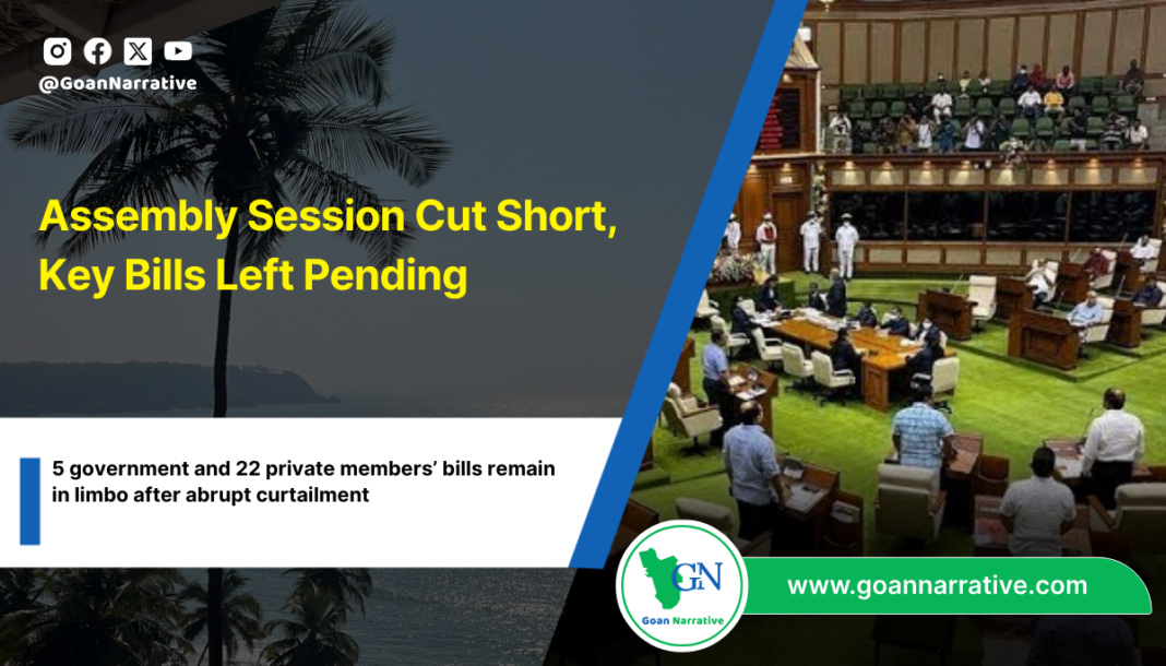 Assembly Session Cut Short, Key Bills Left Pending