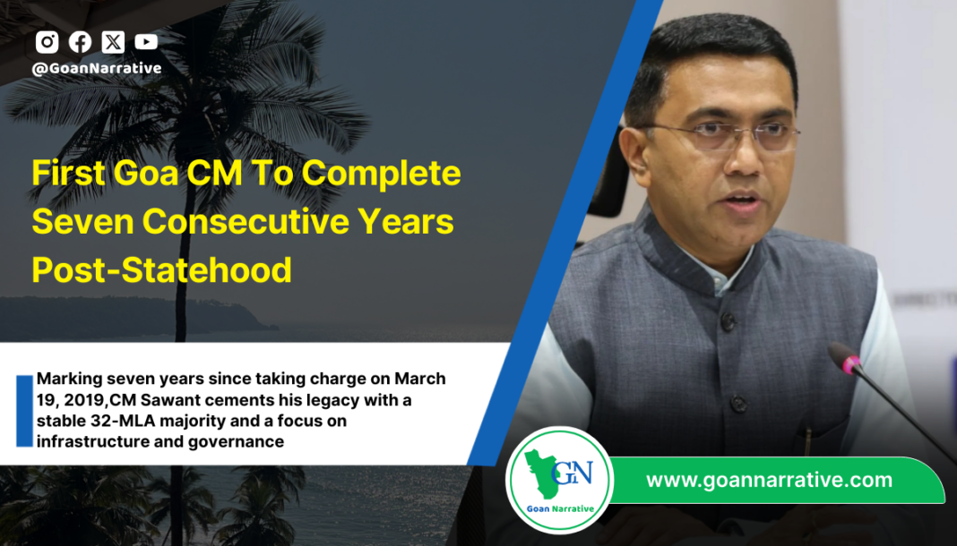 First Goa CM To Complete Seven Consecutive Years Post-Statehood