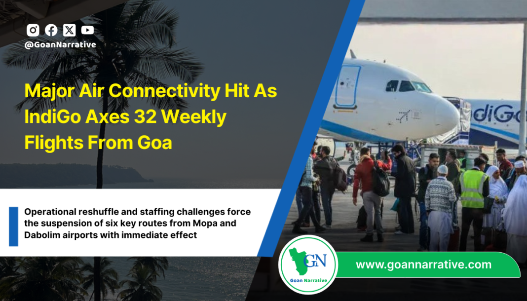 Major Air Connectivity Hit As IndiGo Axes 32 Weekly Flights From Goa