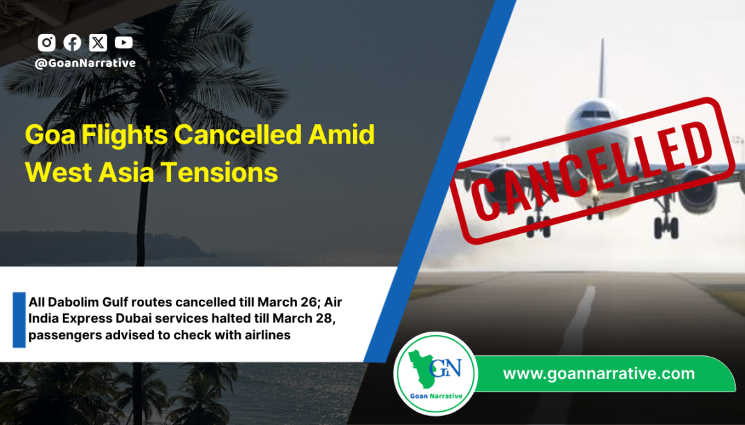 Goa Flights Cancelled Amid West Asia Tensions