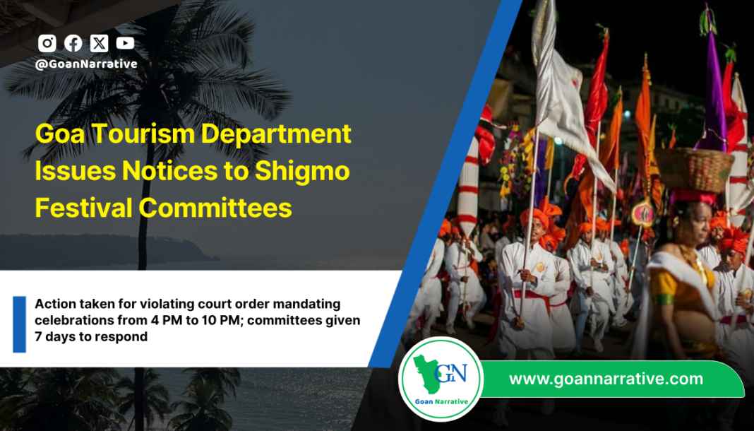 Goa Tourism Department Issues Notices to Shigmo Festival Committees