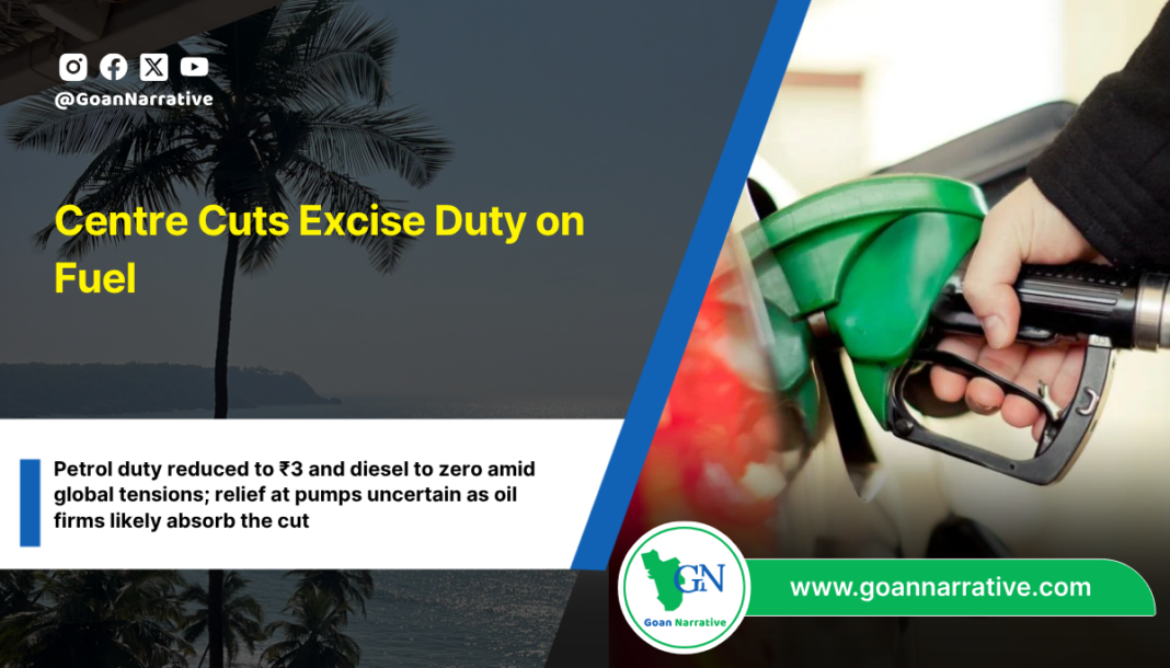 Centre Cuts Excise Duty on Fuel
