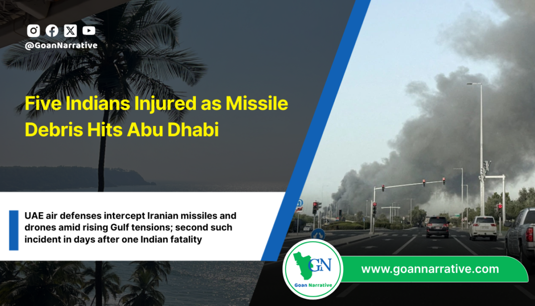 Five Indians Injured as Missile Debris Hits Abu Dhabi