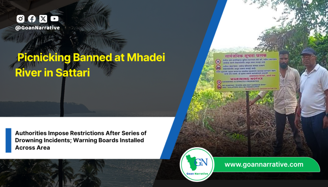 Picnicking Banned at Mhadei River in Sattari