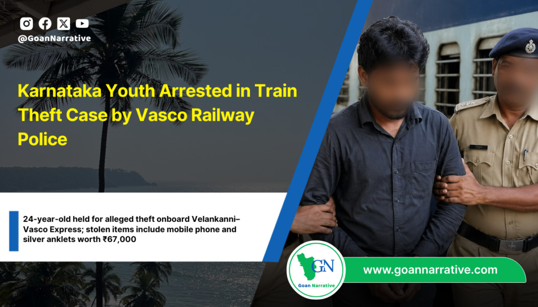 Karnataka Youth Arrested in Train Theft Case by Vasco Railway Police