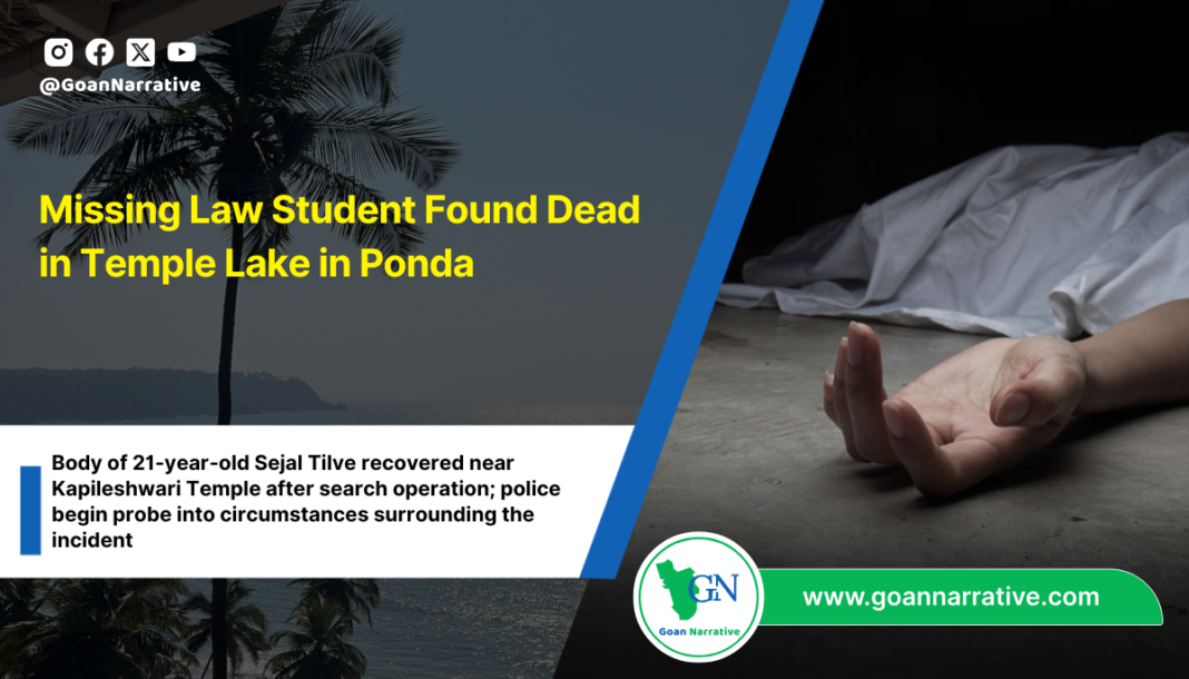 Missing Law Student Found Dead in Temple Lake in Ponda