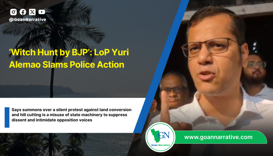 ‘Witch Hunt by BJP’: LoP Yuri Alemao Slams Police Action