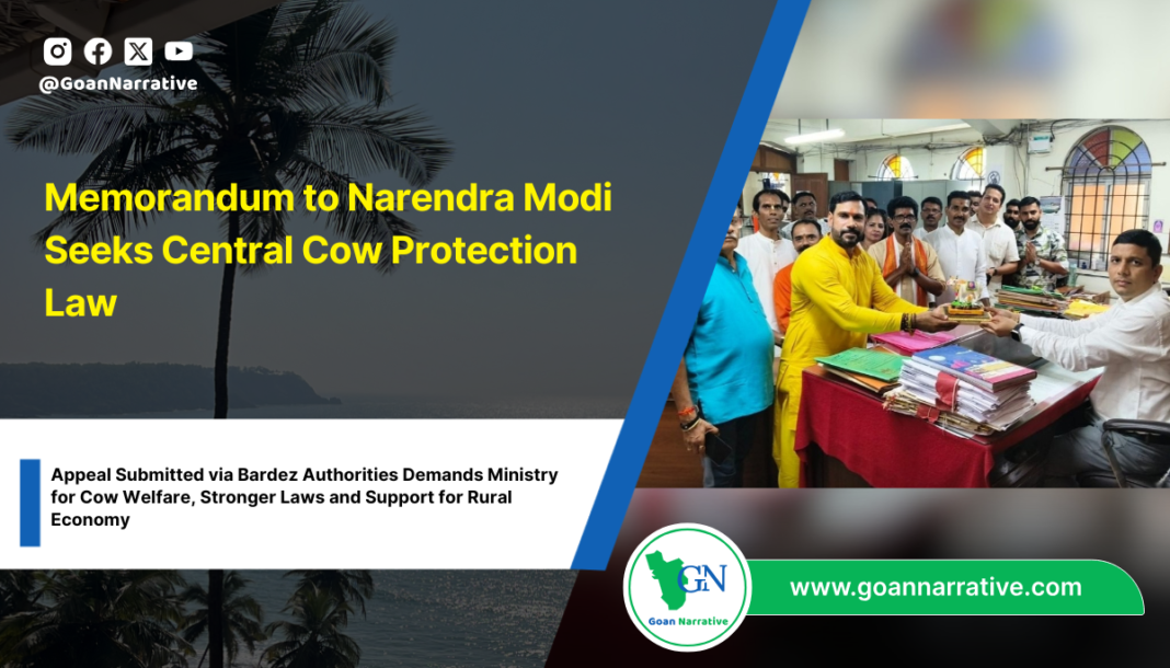 Memorandum to Narendra Modi Seeks Central Cow Protection Law