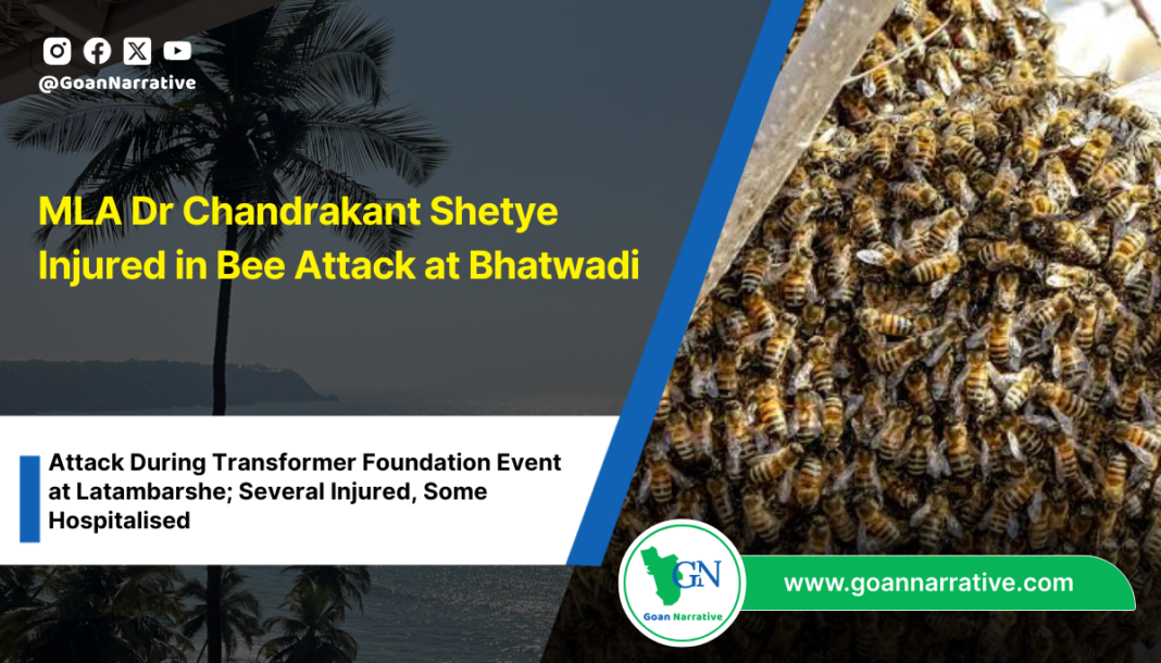 MLA Dr Chandrakant Shetye Injured in Bee Attack at Bhatwadi
