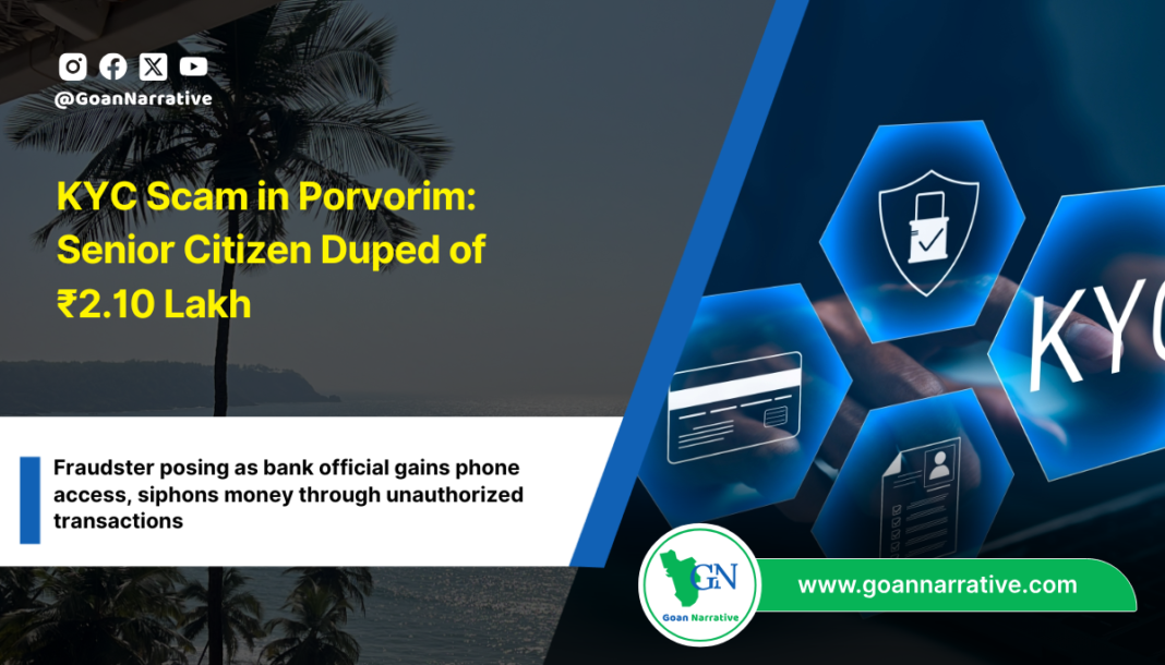 KYC Scam in Porvorim: Senior Citizen Duped of ₹2.10 Lakh