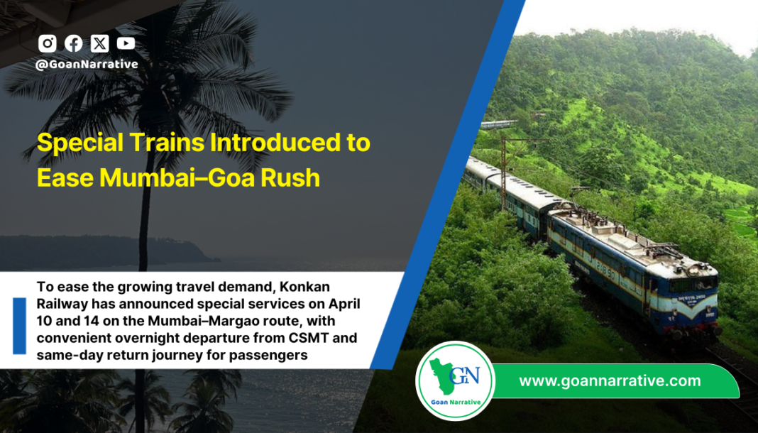 Special Trains Introduced to Ease Mumbai–Goa Rush