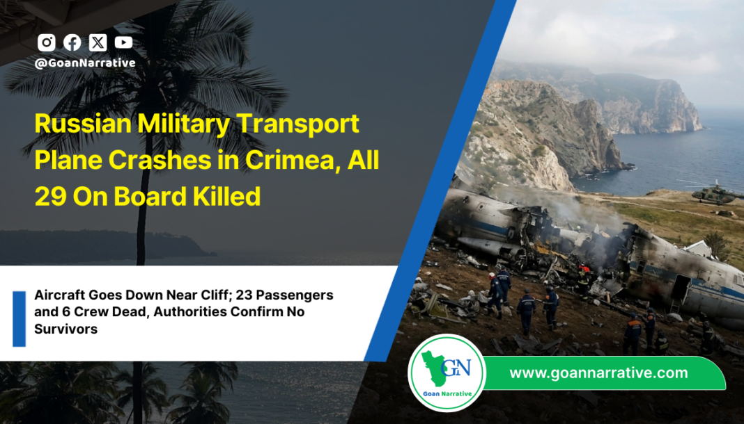 Russian Military Transport Plane Crashes in Crimea, All 29 On Board Killed