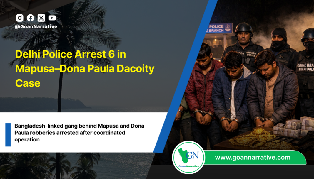 Delhi Police Arrest 6 in Mapusa–Dona Paula Dacoity Case