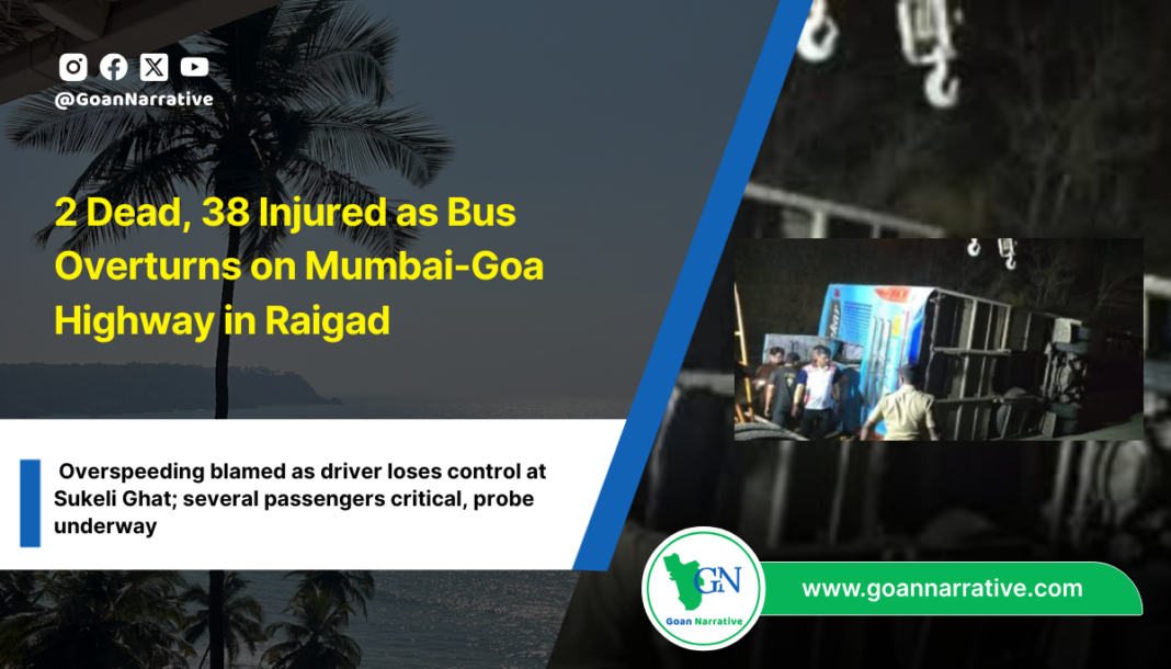 2 Dead, 38 Injured as Bus Overturns on Mumbai-Goa Highway in Raigad