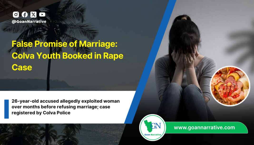 False Promise of Marriage: Colva Youth Booked in Rape Case