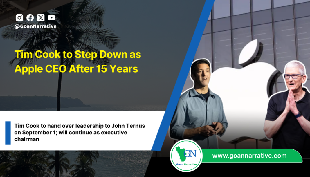 Tim Cook to Step Down as Apple CEO After 15 Years