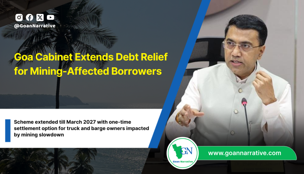 Goa Cabinet Extends Debt Relief for Mining-Affected Borrowers